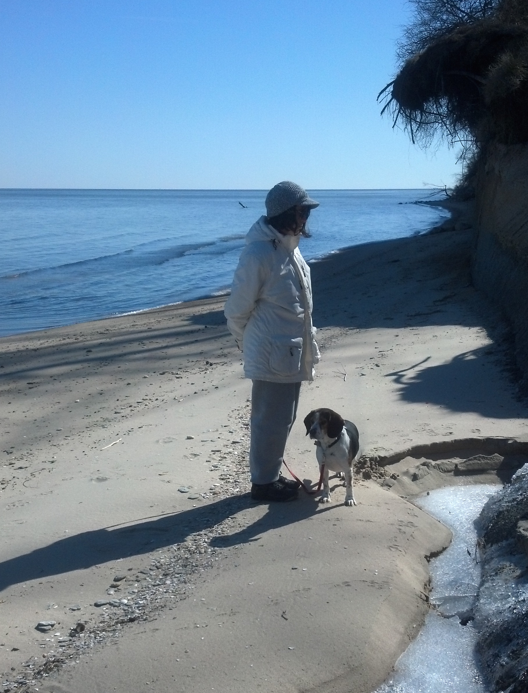 Galileo on the beach in winter
